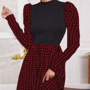 Black and red houndstooth dress- brand new!